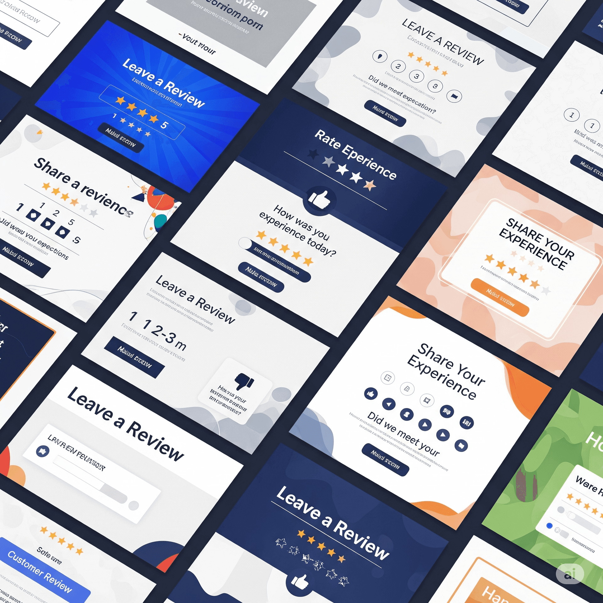 Personalized review request templates, unique brand voice messaging, custom feedback forms